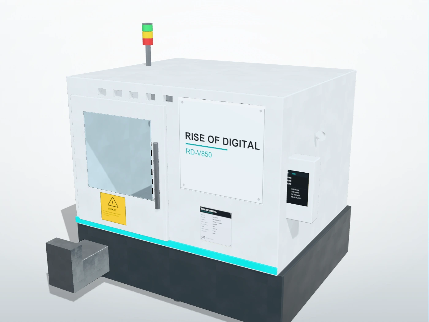 RD-V850 dik işleme merkezi 3D modeli