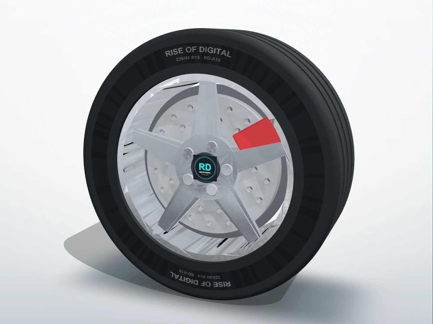 RD-A18 alaşım jant 3D modeli