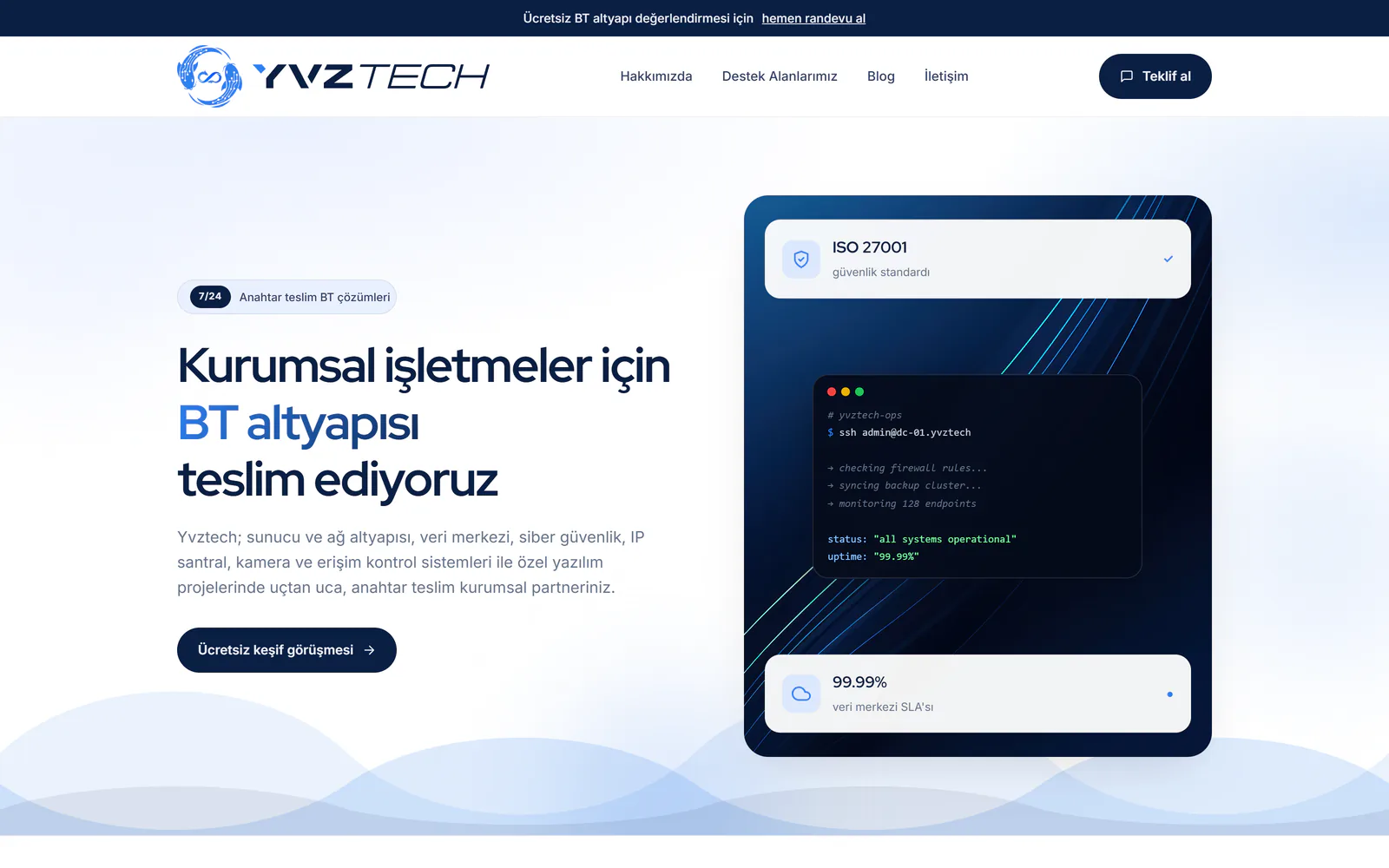 YVZ Tech website home