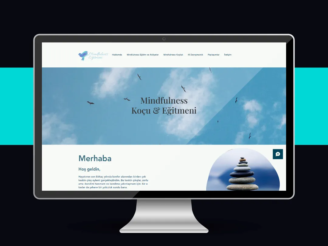 Mindfulness Koçu Web Sitesi - Rise of Digital yazılım çözümleri projesi