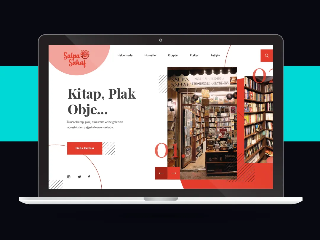 Butik Sahaf Web Sitesi - Rise of Digital yazılım çözümleri projesi